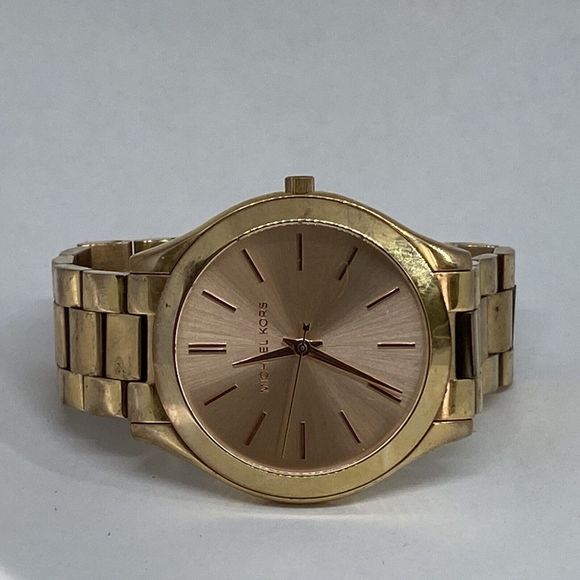 Michael Kors MK3197 Women's Stainless Steel Analog Rose Dial Quartz Watch XX867 - Picture 7 of 12